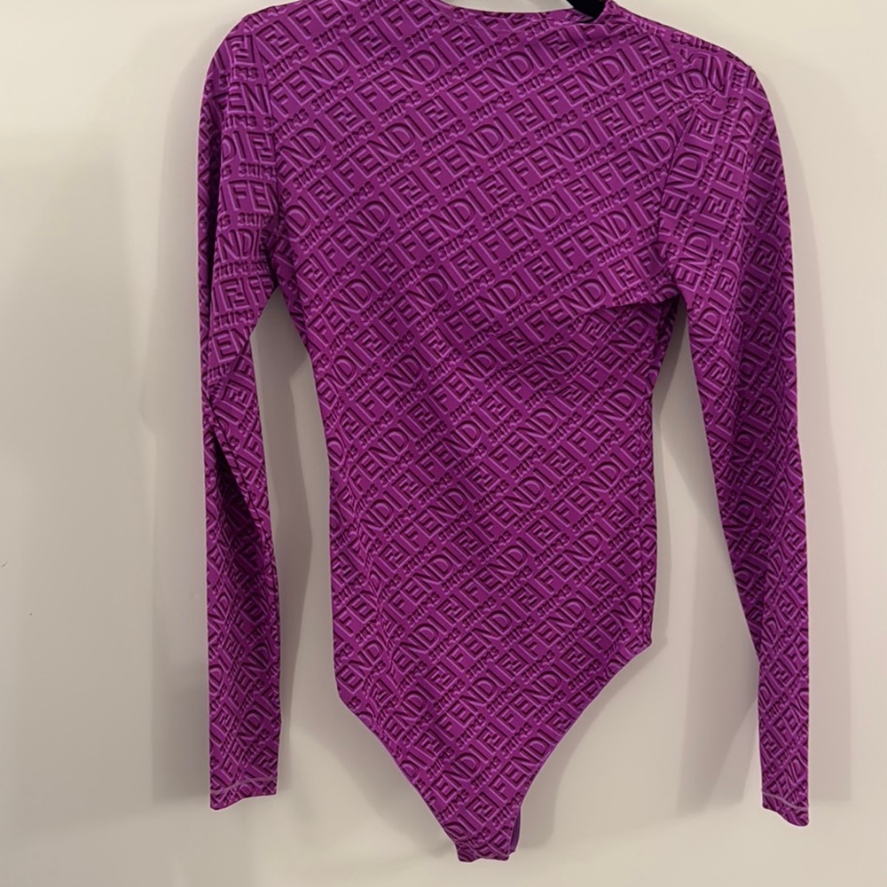Fendi Purple Long Sleeve Bodysuit
